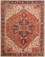 Antique Persian Heriz Rug 48318 Detail/Large View