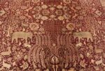 Background large red antique indian rug 44428 by Nazmiyal