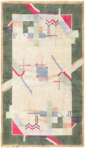 Cotton Indian Art Deco Rug 48426 Detail/Large View