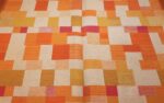 double sided vintage scandinavian swedish rug 48763 white field Nazmiyal