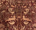 Line large red antique Indian Agra rug 44428 by Nazmiyal