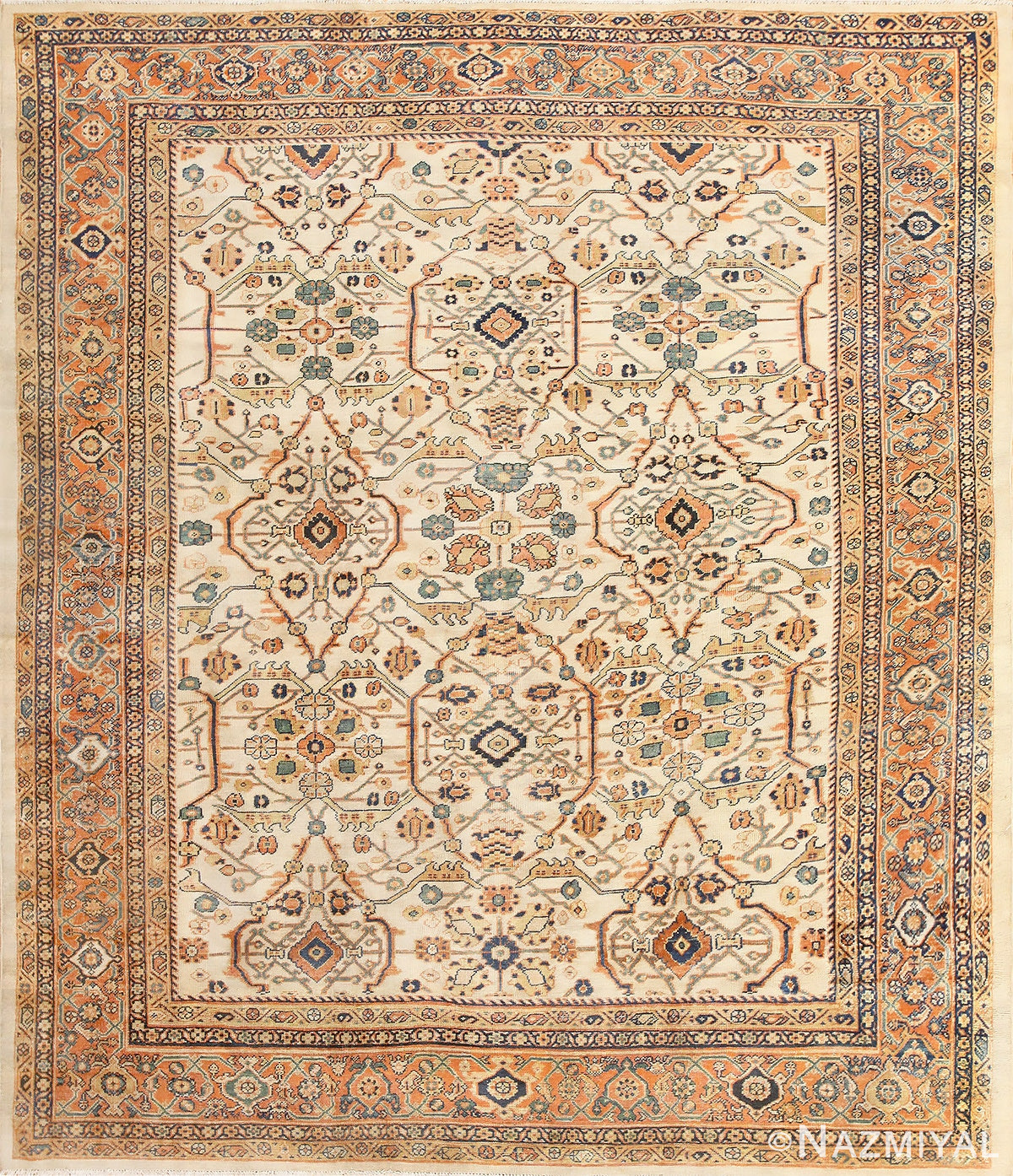 Antique Persian Sultanabad Rug 50577 Detail/Large View