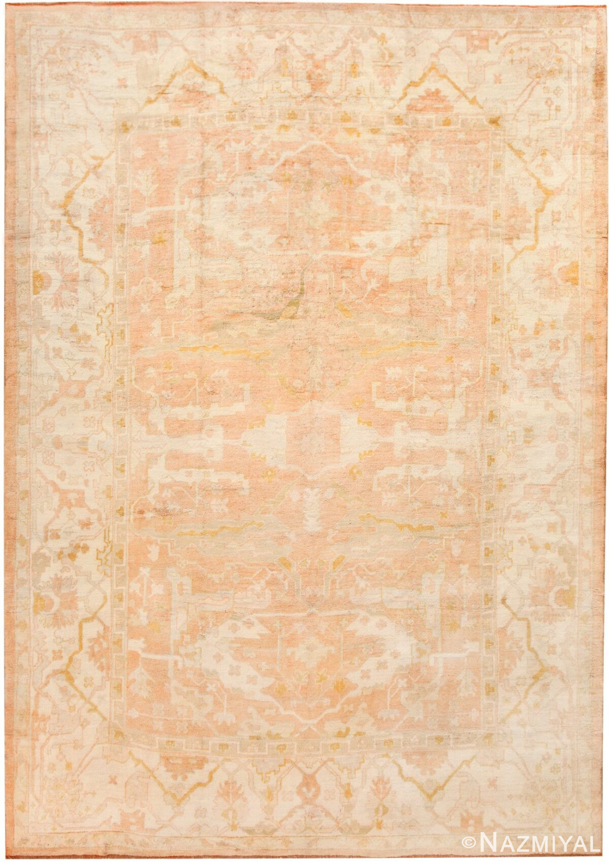 Antique Turkish Oushak Rug 50505 Detail/Large View