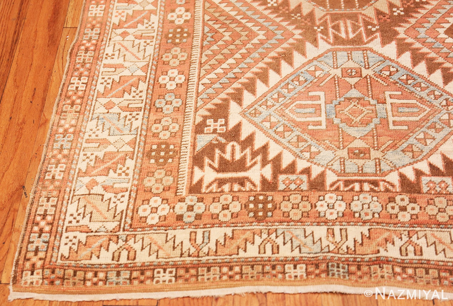 Corner Tribal Vintage Caucasian Shirvan rug 50464 by Nazmiyal