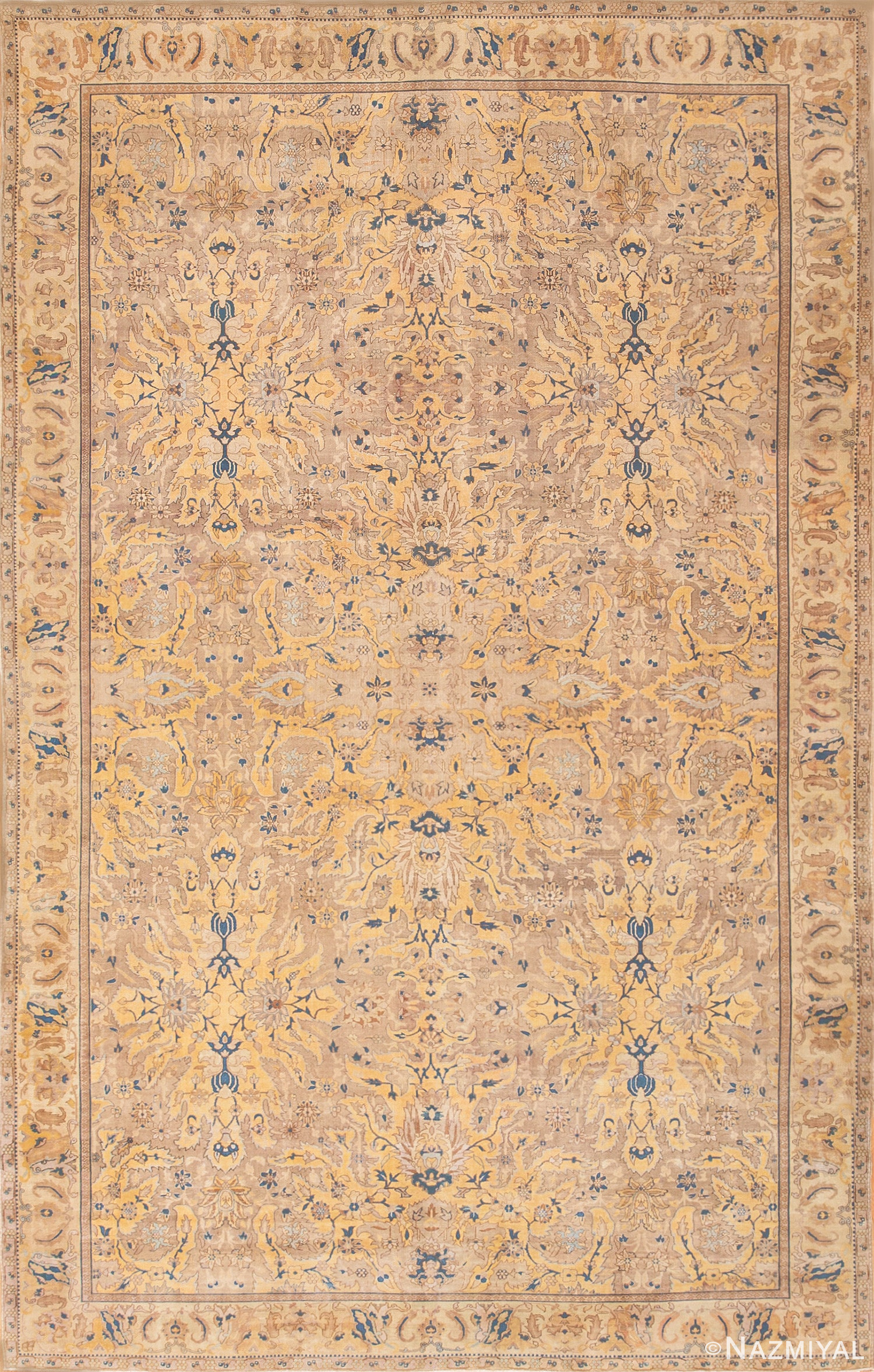 Large Antique Indian Rug 50447 Detail/Large View