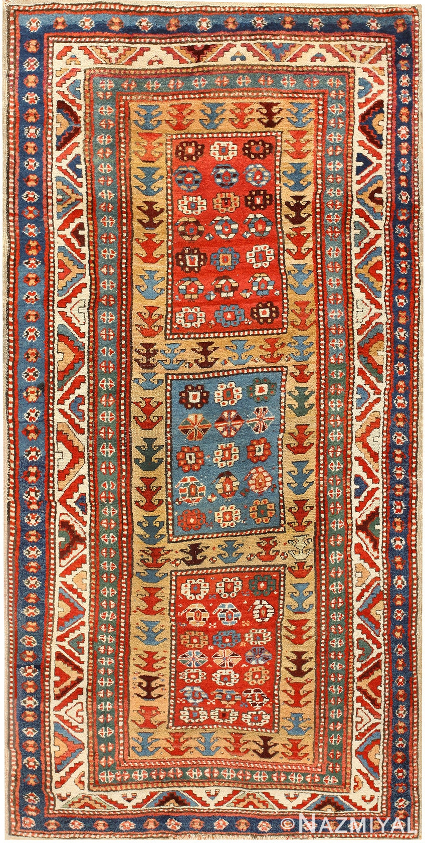 Vintage Caucasian Shahsavan Rug 48372 Nazmiyal
