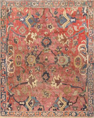 Antique 17th Century Persian Kerman Carpet 48785 Detail/Large View