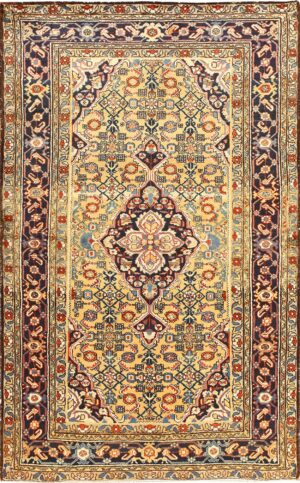 Antique Persian Mahi Fish Design Malayer Rug 50642 Nazmiyal