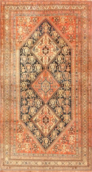 Antique Persian Tribal Qashqai Rug 50648 Nazmiyal
