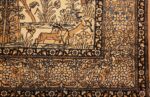 antique prayer design persian isfahan rug 50645 deers Nazmiyal