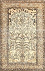 Antique Prayer Design Persian Isfahan Rug 50645 Nazmiyal