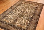 antique prayer design persian isfahan rug 50645 side Nazmiyal