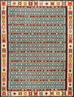 Fine Light Blue Tribal Antique Turkish Kilim Rug 50628 Nazmiyal