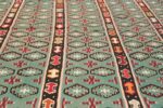 Fine Light Blue Tribal Antique Turkish Kilim Rug 50628 Horizontal Lines Nazmiyal