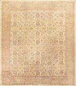 Ivory Antique Square Persian Sultanabad Rug 50590 Nazmiyal