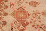 Large Ivory Background Antique Irish Donegal Rug 47566 Orange Pattern Nazmiyal