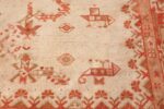 Large Ivory Background Antique Irish Donegal Rug 47566 Primitive Art Nazmiyal