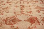 Large Ivory Background Antique Irish Donegal Rug 47566 Tribal Animal Nazmiyal