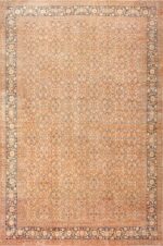 Large Mahi Fish Design Antique Persian Tabriz Rug 50616 Nazmiyal