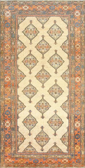 Tribal Gallery Size Persian Antique Serab Rug 50539 Nazmiyal