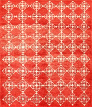 Vintage Art Deco Design Turkish Rug 50630 Nazmiyal