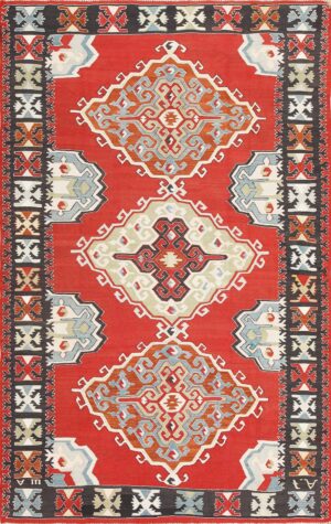 Vintage Tribal Turkish Kilim Rug 50636 Nazmiyal