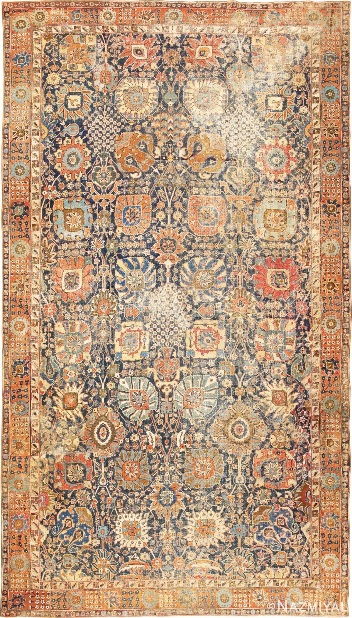 17th Century Persian Vase Kerman Carpet 45770 Nazmiyal