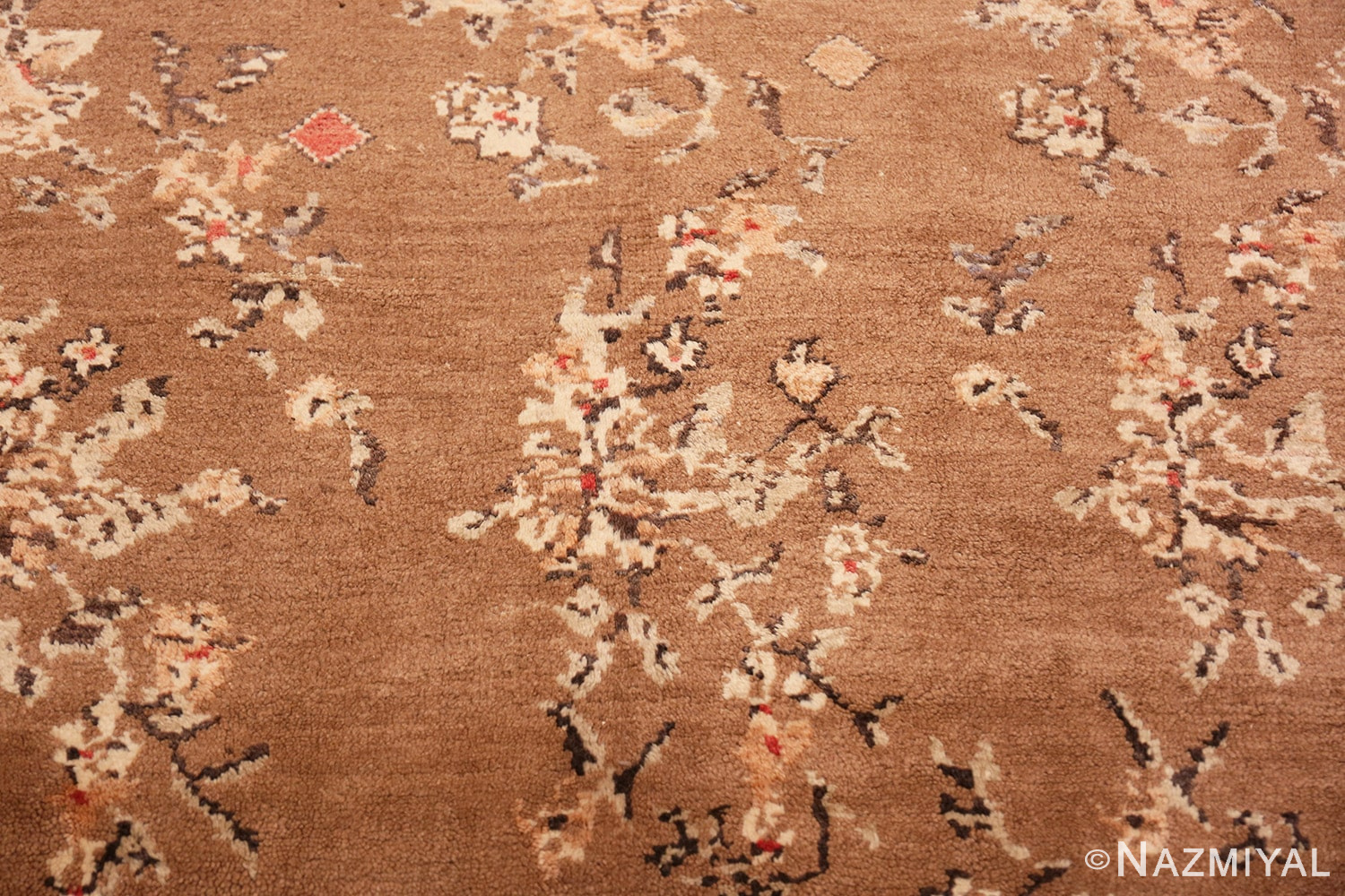 Background Square size Vintage decorative Turkish rug 50631 by Nazmiyal