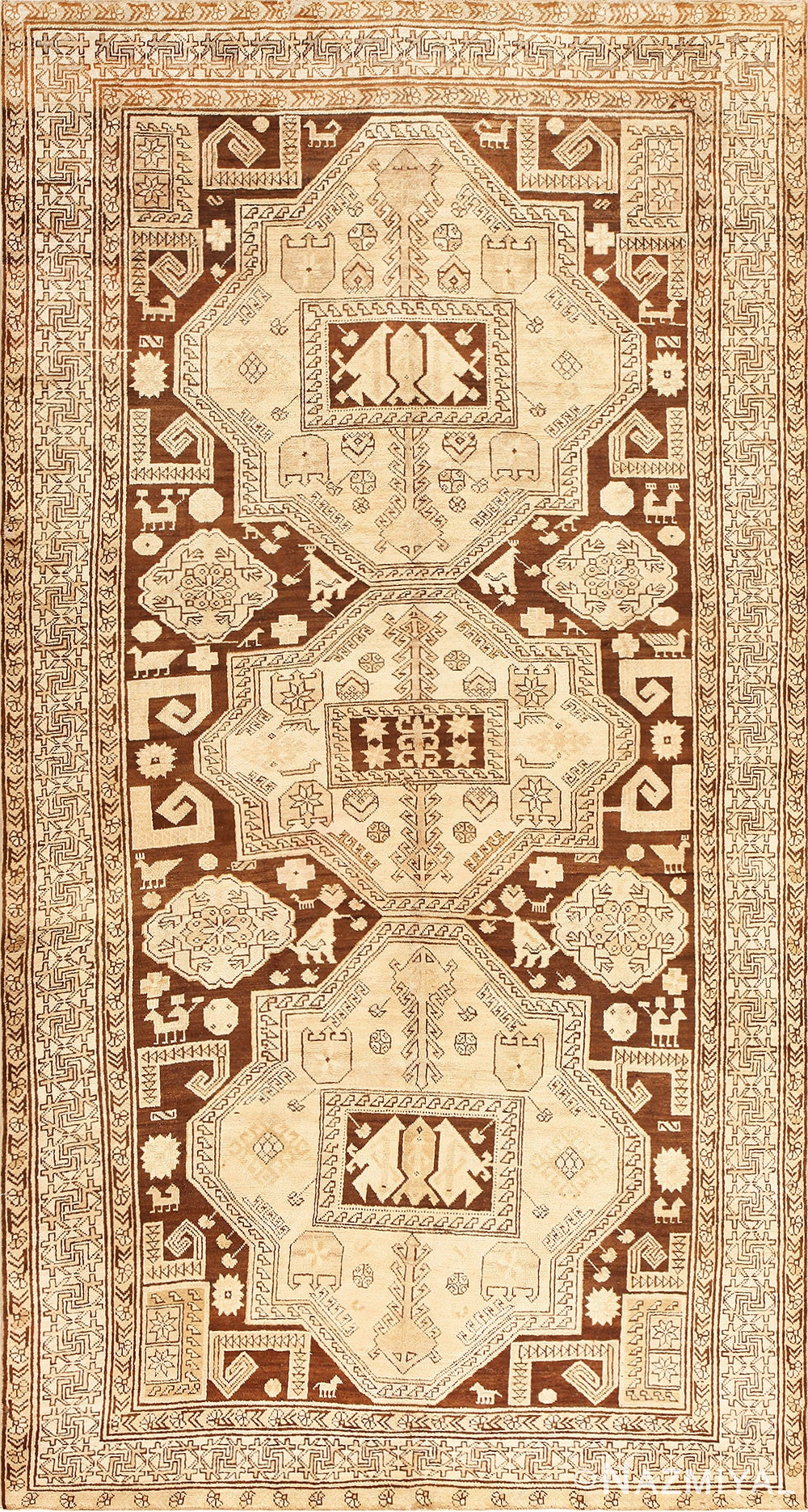 Beautiful Antique Caucasian Tribal Karabagh Rug 50494 Nazmiyal