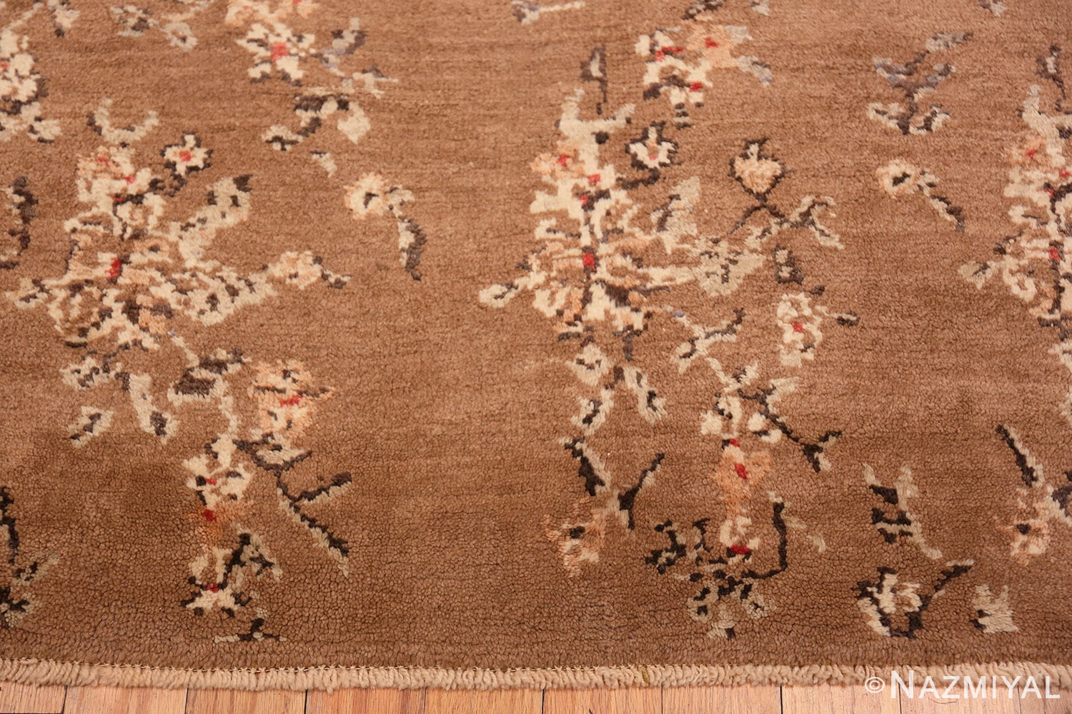 Border Square size Vintage decorative Turkish rug 50631 by Nazmiyal