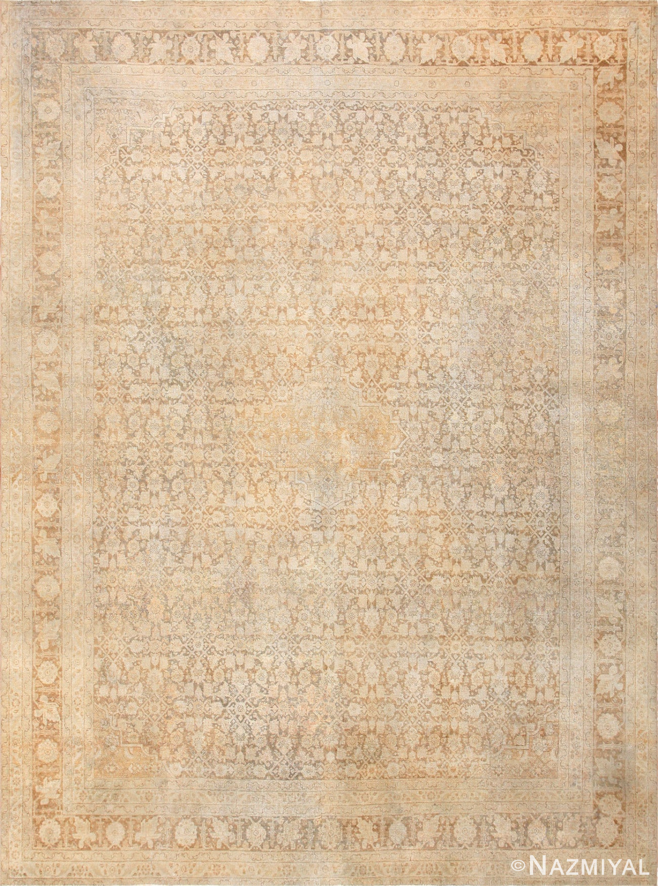 Decorative Antique Room Size Persian Tabriz Rug 50506 Detail/Large View