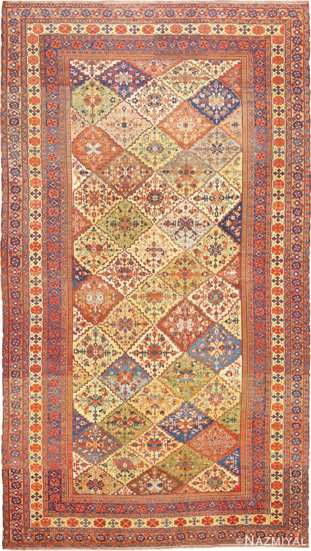 Oversize Tribal Persian Qashqai  Antique Rug 50619 Nazmiyal