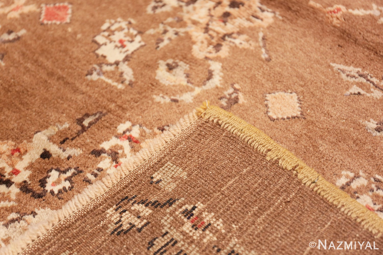 Weave Square size Vintage decorative Turkish rug 50631 by Nazmiyal