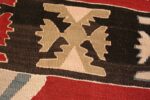 Weave detail Vintage Tribal Turkish Kilim rug 50636 by Nazmiyal