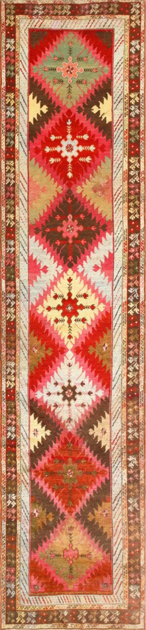 Antique Turkish Milas Runner Rug 1305 Nazmiyal