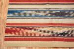 Beautiful Square Vintage Swedish Kilim rug 48821 color corner Nazmiyal