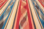 Beautiful Square Vintage Swedish Kilim rug 48821 rows of colors Nazmiyal