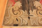 Corner antique folk art American hooked rug 50560 by Nazmiyal