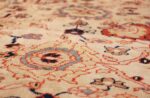 ivory background room size persian antique sultanabad rug 50676 light green Nazmiyal