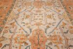 large ivory background turkish antique oushak rug 50666 field Nazmiyal