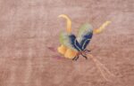 purple antique art deco chinese rug 48769 butterfly Nazmiyal