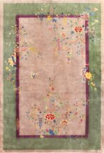 Purple Antique Art Deco Chinese Rug 48769 Nazmiyal