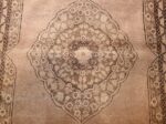 small scatter size antique persian tabriz rug 50635 medallion Nazmiyal