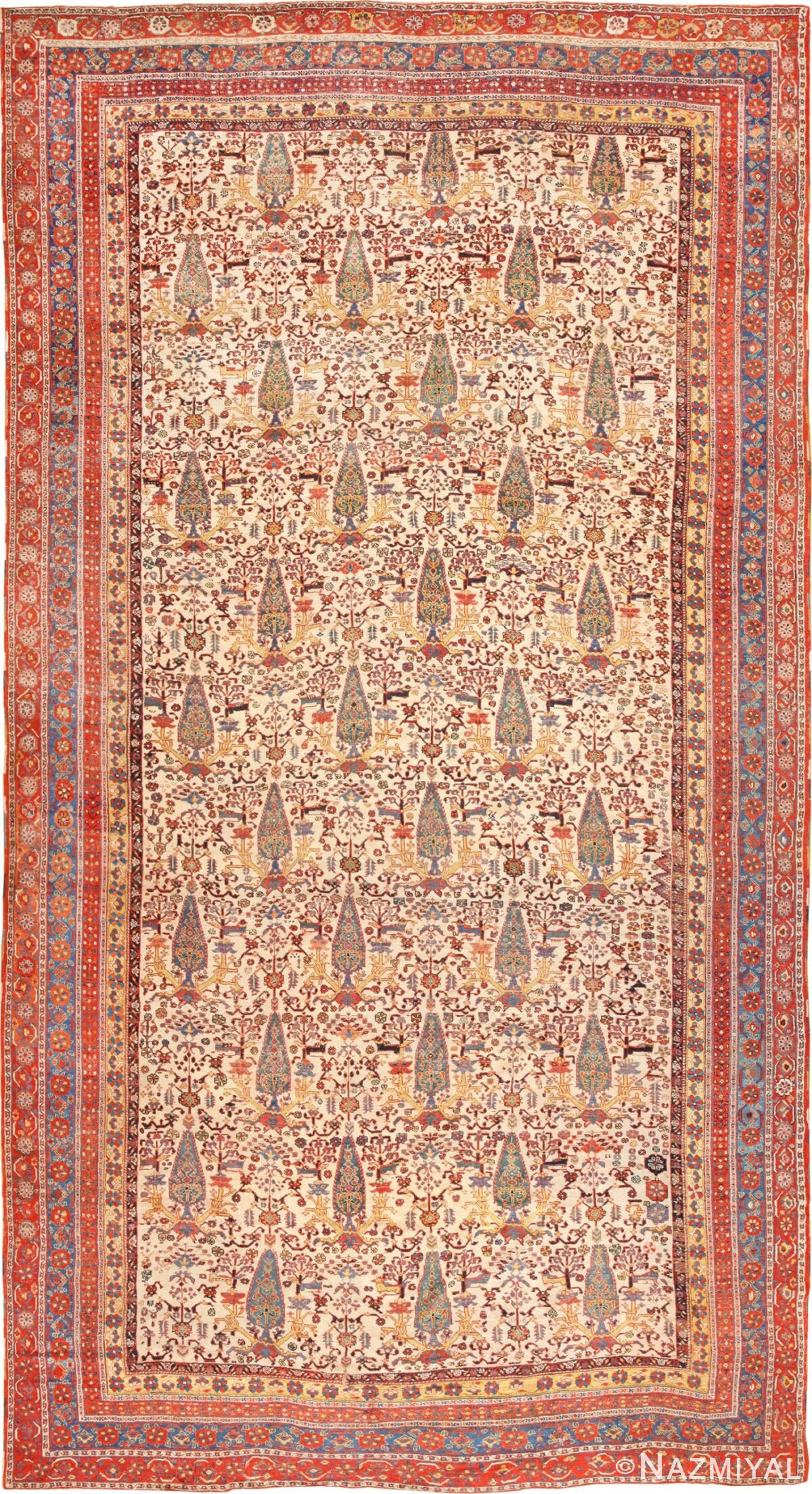 Large Oversized Antique Persian Tribal Qashqai Rug 50651 Nazmiyal