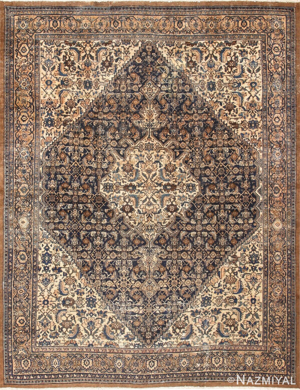 Tribal Room Size Antique Persian Bibikabad Rug 50575 Detail/Large View