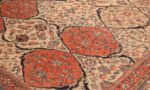 antique persian ivory sarouk farahan oriental rug 40530 red Nazmiyal