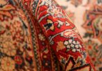 antique persian wool and silk prayer design kashan oriental rug 50633 pile Nazmiyal