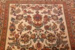 antique persian wool and silk prayer design kashan oriental rug 50633 top Nazmiyal