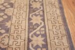 Beautiful Square Purple Antique Khotan Rug 48783 Border Design Nazmiyal
