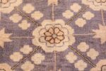 Beautiful Square Purple Antique Khotan Rug 48783 Middle Flower Nazmiyal